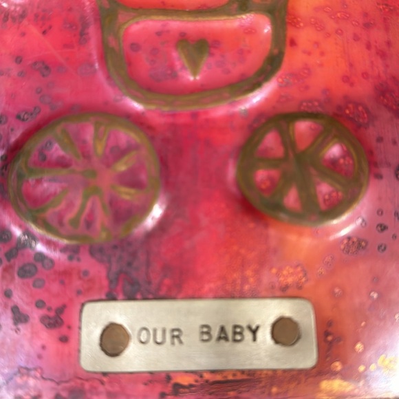 NWT👶 THE ALL GOURS UNIQUE COPPER PHOTO ALBUM WITH PATINA- SAYS OUR BABY - Picture 5 of 8